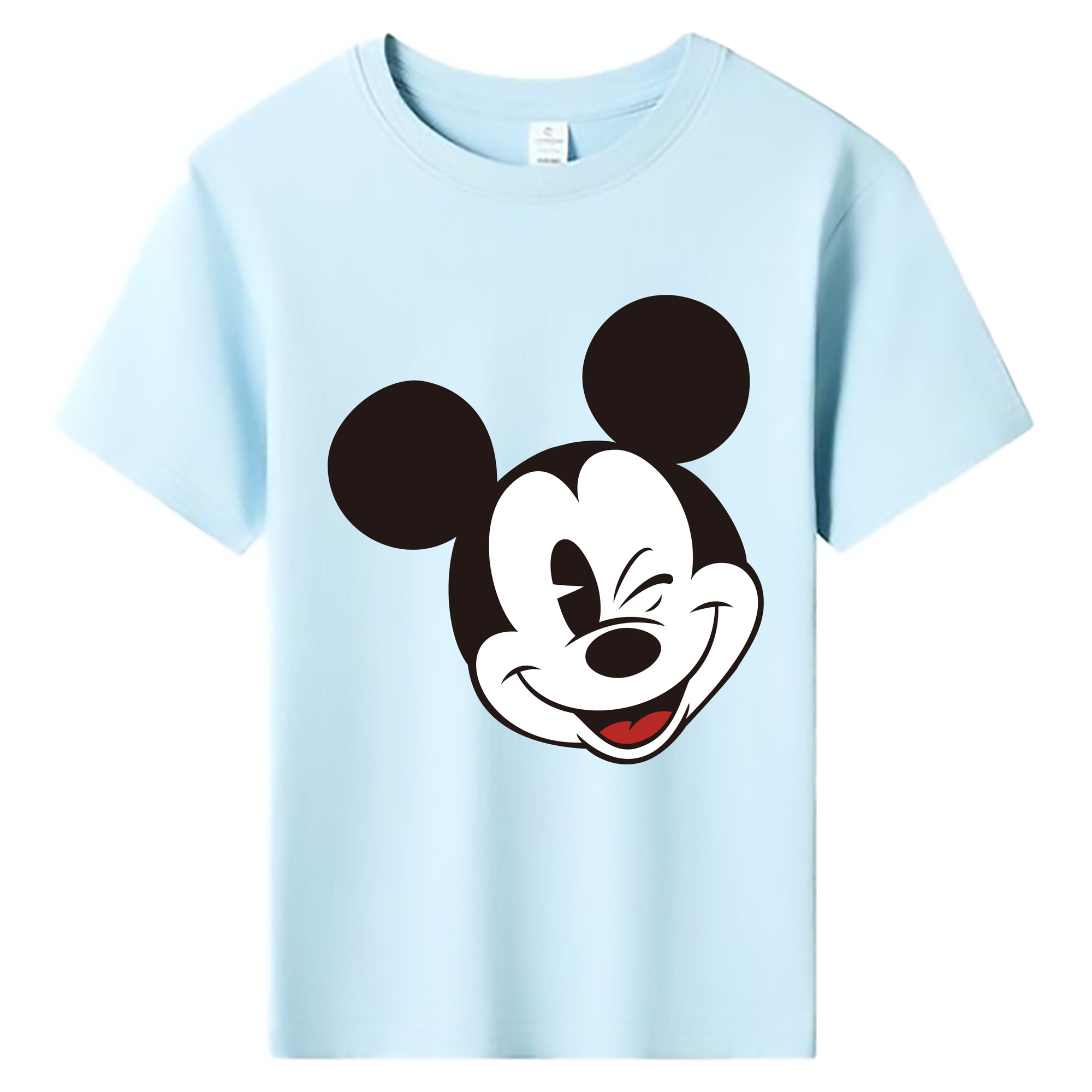 ミッキーマウス Mickey Mouse 綿100％キッズTシャツ（フロントプリント）